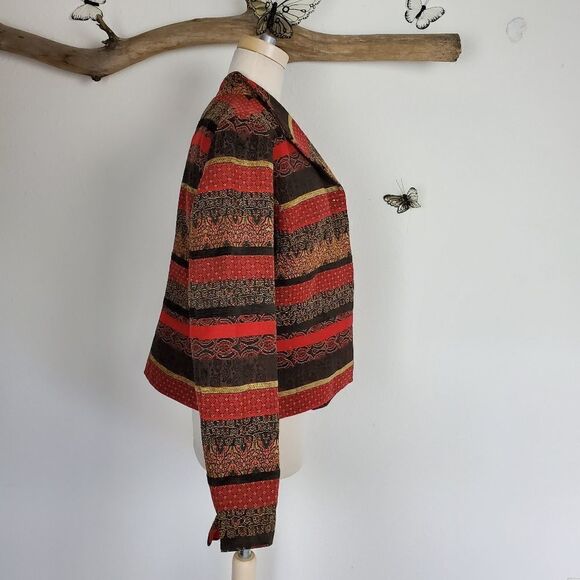 Coldwater creek colorful tapestry jacket - Picture 4 of 8